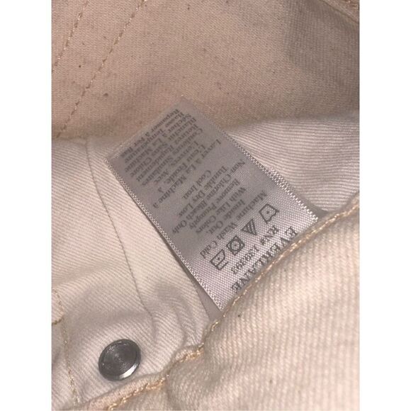 NEW WITH TAGS Everlane Womens Beige The Original Cheeky Jean Straight Leg High R - Picture 7 of 7